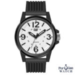 ساعت مردانه کاترپیلار مدل LO.111.21.231 با قاب ~۴۴ میلی‌متری، بند راحت سیلیکونی و مقاومت تا ۱۰۰ متر؛ انتخابی اسپرت و با دوام برای مردان مدرن.